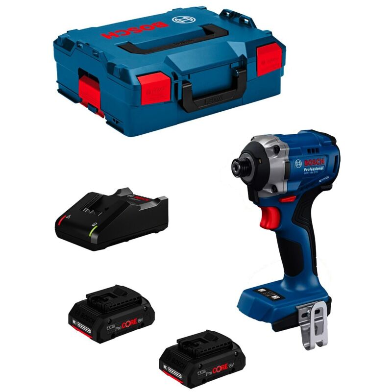 Avvitatore a massa battente BOSCH GDR 18V-215 (2 x 4,0Ah ProCore + GAL18V-40 + L-Boxx 136)