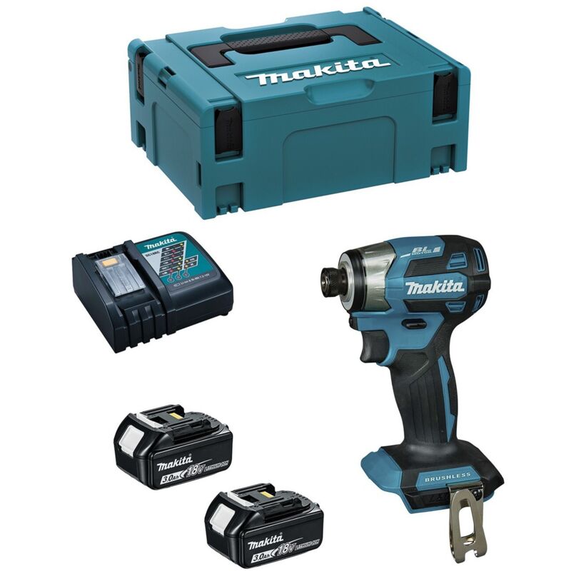 Avvitatore ad Impulsi MAKITA DTD173RFJ (2 x 3,0 Ah + DC18RC + MAKPAC 2)