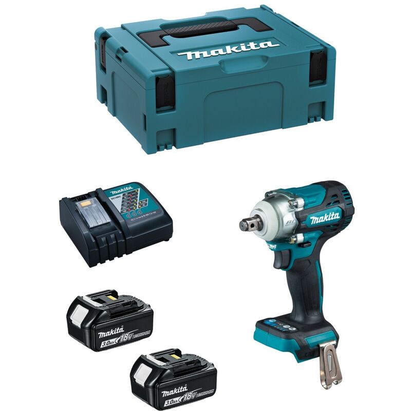 Avvitatore ad Impulsi MAKITA DTW300RFJ (2 x 3,0 Ah + DC18RC + MAKPAC 2)
