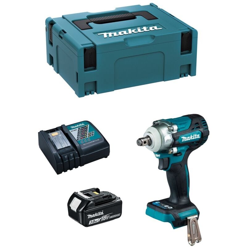 Avvitatore ad Impulsi MAKITA DTW300RFJ1 (1 x 3,0 Ah + DC18RC + MAKPAC 2)