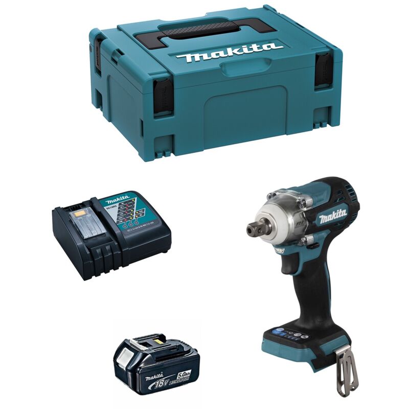 Makita - Avvitatore ad Impulsi DTW301RTJ1 (1 x 5,0 Ah + DC18RC + makpac 2)