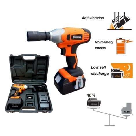 Avvitatore pneumatico/Chiave ad impulsi a batteria 18V Litio