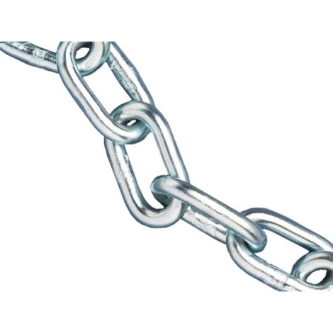 Avvolgicatena Faithfull in acciaio zincato A-Link - Acciaio dolce saldato, DIN5685, catena a maglie antiruggine - Lunghezza 10 metri, diametro 8 mm, portata 450 kg