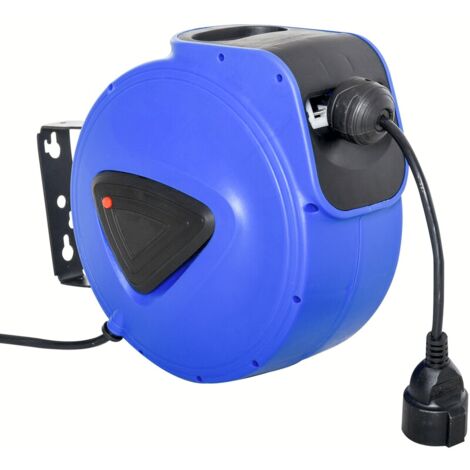 AVVOLGICAVO ARROTOLATORE PROLUNGA CAVO ELETTRICO RIAVVOLGIBILE 20 MT STAFFA TK