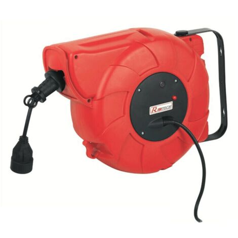 AVVOLGICAVO ARROTOLATORE PROLUNGA CAVO ELETTRICO RIAVVOLGIBILE  AUTOMATICO MT. 9