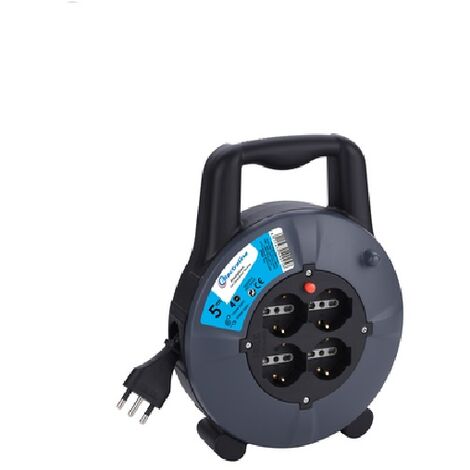 AVVOLGICAVO DOMESTICO CAVO H05VV-F 3X1,5  MT 5 CON 4 PRESE