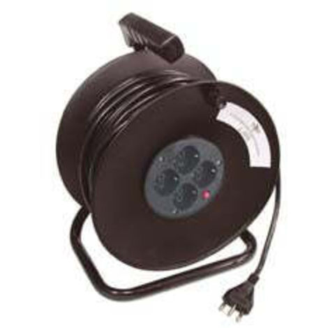 AVVOLGICAVO ELETTRICO 4 PRESE POLIVALENTI+ cavo da 3x mmq.1,5  mt.25 FER 117265