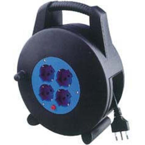 AVVOLGICAVO ELETTRICO 4 PRESE SCHUKO BIPASSO MT.10   FER-108843