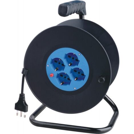 AVVOLGICAVO ELETTRICO CIVILE 25MT MAURER 4 SCHUKO - CF. IN SCATOLA