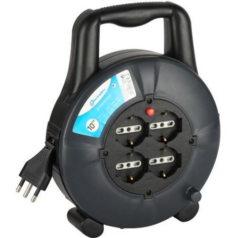 AVVOLGICAVO ELETTRICO DOMESTICO 10MT 4 SCHUKO