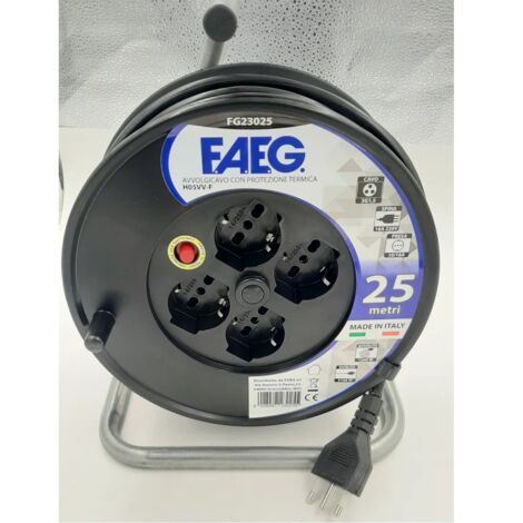 AVVOLGICAVO FAEG 23025 MT.25 CAVO 3X1,5 OFFERTA