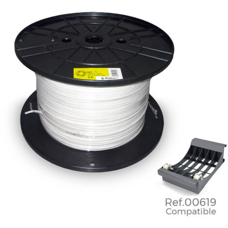 Avvolgicavo piatto bianco 2x1,5mm 400m bobina audio grande