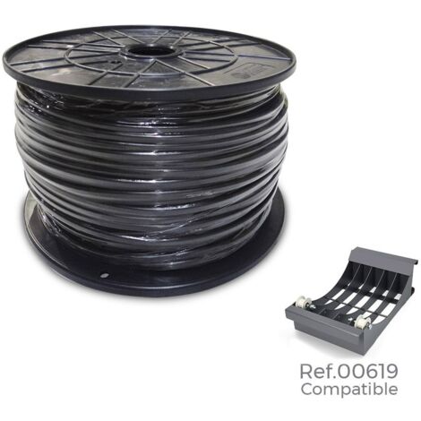 Avvolgicavo piatto nero 2x1mm 500m audio bobina grande