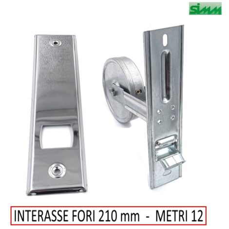 AVVOLGITORE INCASSO MT.12 INT.FORI 210 MM CON PLACCA IN INOX