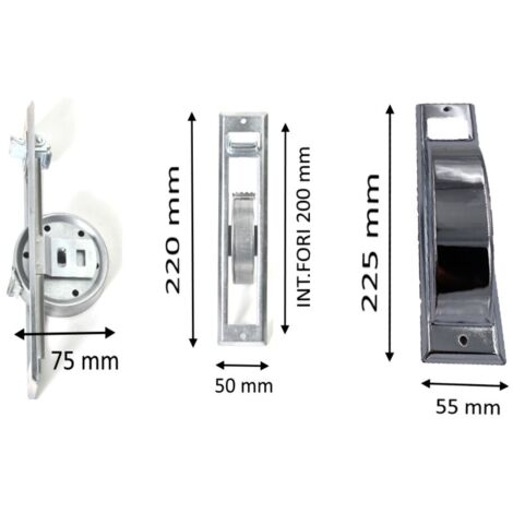 AVVOLGITORE SEMINCASSO MT.5 INT.200 MM CON PLACCA IN FERRO CROMATO
