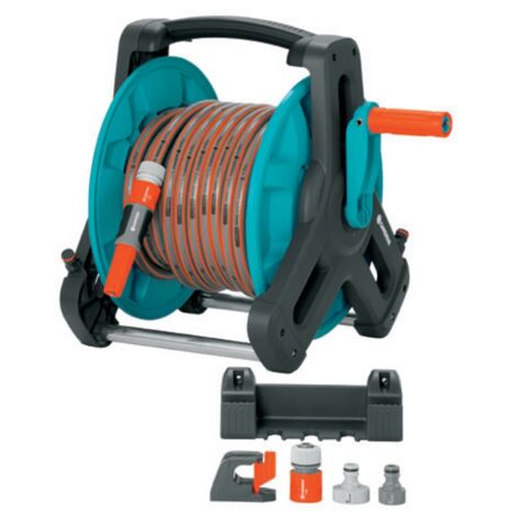 AVVOLGITUBO 50 + SUPPORTO MURO  TUBO 20 MT 13 MM