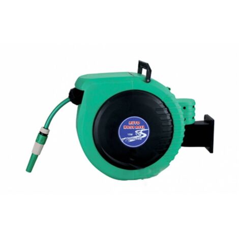 Avvolgitubo Automatico Giardino Tubo Acqua 15mt Girevole Pompa Autoavvolgente