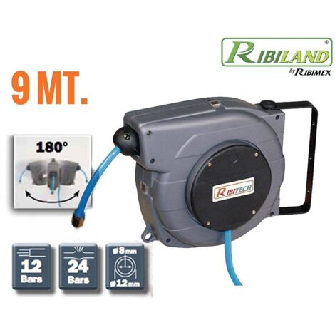 AVVOLGITUBO AUTOMATICO PER ARIA COMPRESSA TUBO PVC RINFORZATO 8x12 9 metri