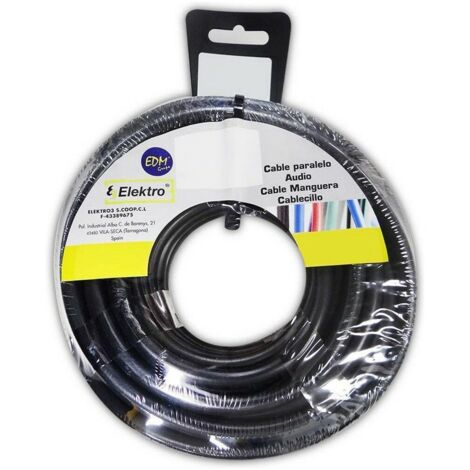 Avvolgitubo H05VV-F 2x1mm Nero 5m