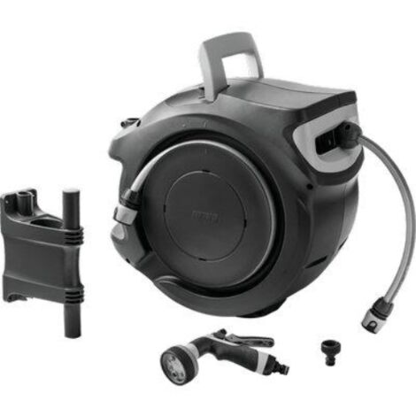 Avvolgitubo irrigazione kit rewall globo gf plastica +tubo 1/2 mt 25 +raccordi+pistola G.f.