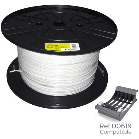 Avvolgitubo piatto 3x1,5mm bianco 250mts (avvolgitore grande ø400x200mm)