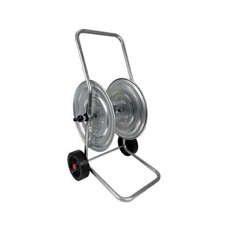 AVVOLGITUBO ZINCATO PER GIARDINO 51 X 37 X H 38 CM COMPLETO DI RACCORDI
