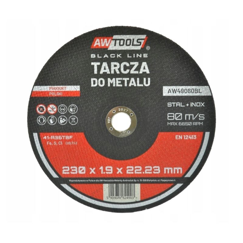 Aw, Disco de corte 2301,9mm Black Line, para metal, alta resistencia al desgaste, cortes rápidos y precisos, ideal para trabajos en metal