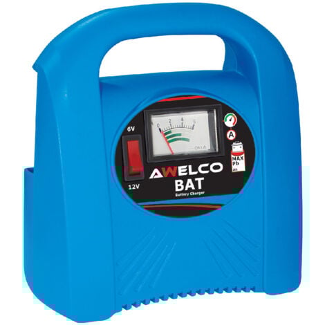 RIBIMEX Awelco BAT 13 - Caricabatteria Auto 12V 50W per Batterie 10-40Ah
