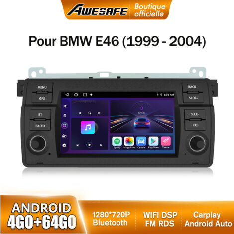 AWESAFE 4G Autoradio Android 13 pour BMW E46 Rover 75 MG ZT 4Go+64Go avec 7'' Écran Tactile GPS Carplay Android Auto Bluetooth