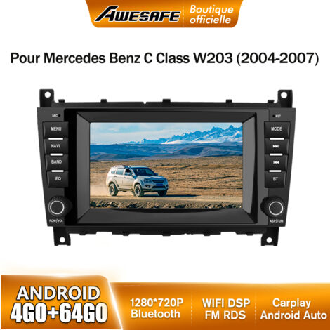 AWESAFE 4G Autoradio Android 13 pour Mercedes-Benz CLC W203 (2008-2010) CLK W209 (2005-2011) 4Go+64Go 8'' Écran Android Auto Carplay