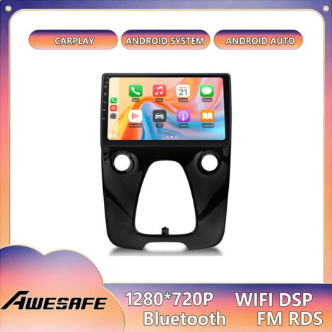 AWESAFE Autoradio Android 13 2GB+64GB para Toyota Aygo/Citroën C1/Peugeot 108 (2015-2020) Pantalla Táctil de 10'' CarPlay Android Auto
