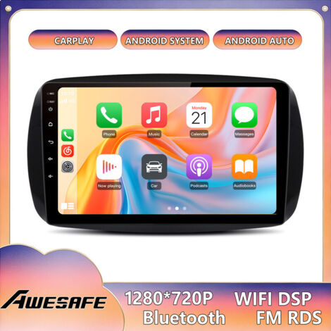AWESAFE Autoradio Android 13 per Mercedes Benz Smart (2016-2019) 2GB+64GB 9'' Schermo Touch CarPlay Android Auto RDS GPS WiFi