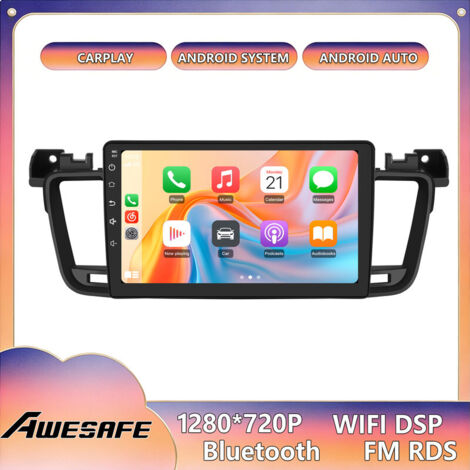 AWESAFE Autoradio Android 13 per Peugeot 508 (2012-2016) 4GB+64GB 9'' Schermo Touch GPS CarPlay Android Auto WiFi DSP FM