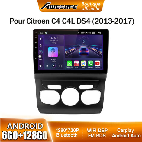 AWESAFE Autoradio Android 13 pour Citroen C4 C4L DS4 (2013-2017) avec 6Go+128Go 10''écran Tactile Carplay Android Auto GPS WiFi GPS