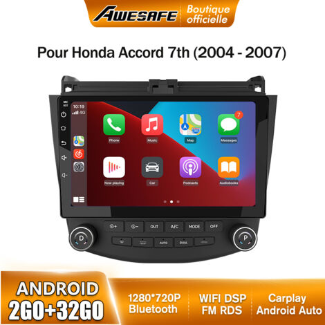 AWESAFE Autoradio Android 13 pour Honda Accord (2003-2007) 2Go+32Go 9'' Écran avec Carplay GPS WiFi Bluetooth Android Auto