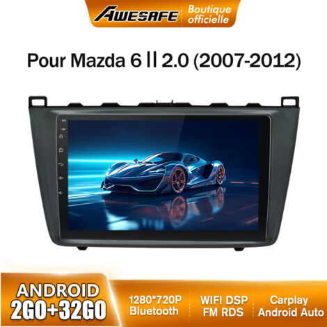 AWESAFE Autoradio Android 13 pour Mazda 6 2.0 (2007-2012) 2Go+32Go avec 9'' écran Tactile Carplay Android Auto GPS Bluetooth