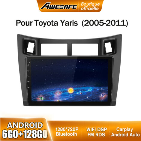 AWESAFE Autoradio Android 13 pour Toyota Yaris XP90 (2005-2012) 6Go+128Go avec 9'' écran Tactile Carplay Android Auto GPS Bluetooth