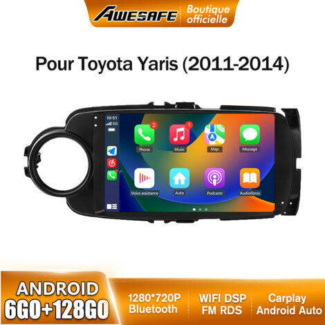 AWESAFE Autoradio Android 13 pour Yaris VITZ (2012-2017) 6Go+128Go avec 9'' écran Tactile Carplay GPS WiFi Bluetooth Android Auto