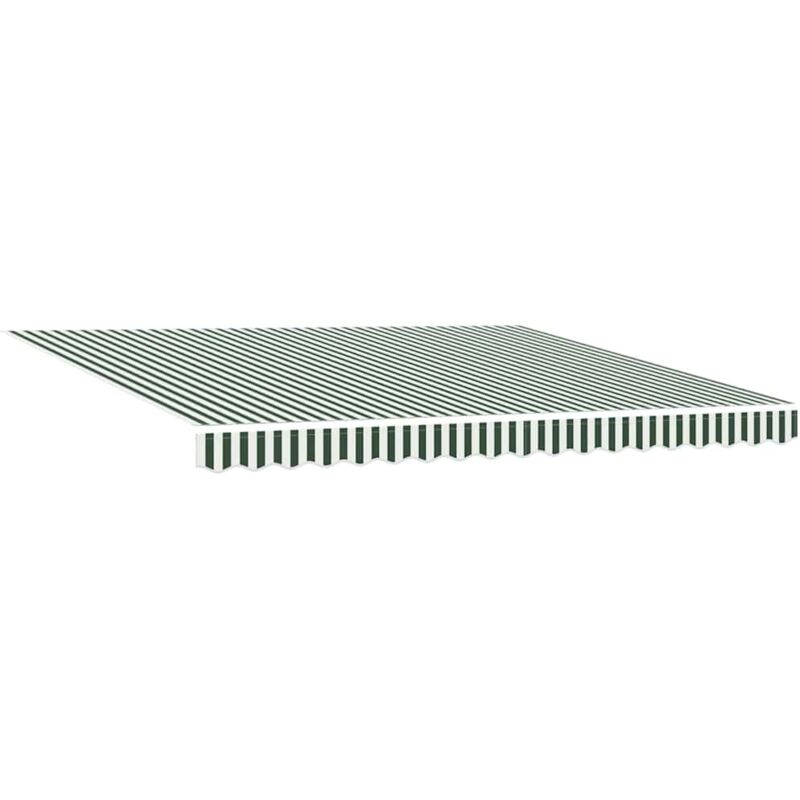 Awning Replacement Fabric Green And White 400 X 350 Cm Canvas Vidaxl