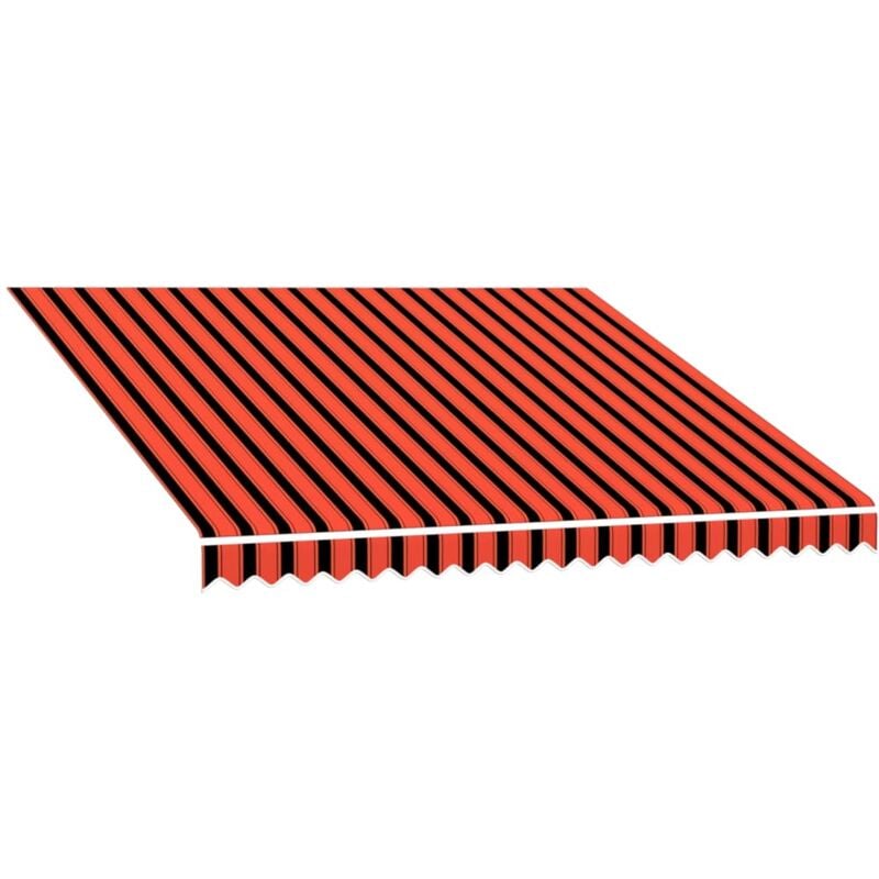 Awning Top Sunshade Canvas Orange and Brown 300x250 cm Vidaxl