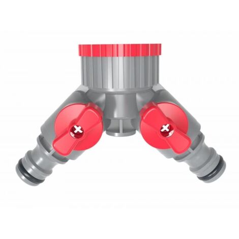 AWTOOLS 2-Ventil-T-Stück 3/4-1/2" Box - 25 Stück.