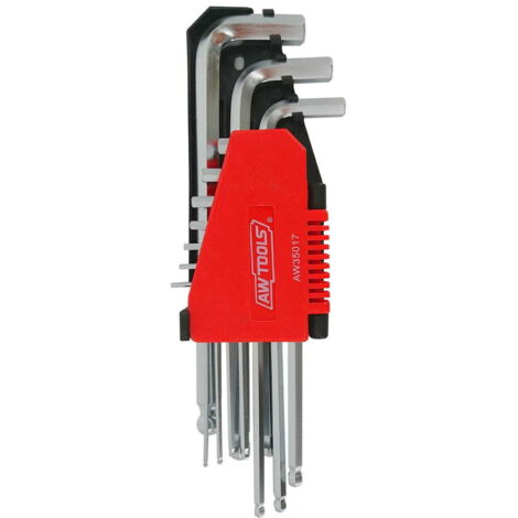 AWTOOLS BLACK LINE INBUSSCHLÜSSEL 10 Stück/Kugel.