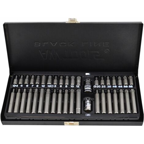 AWTOOLS Coffret de 40 embouts hexagonaux/torx/cannelés BL