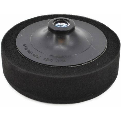 AWTOOLS, Disco di lucidatura 125 mm, spugna nera M14, utensile di lucidatura, idealeper metallo, plastica e legno, per finiture lisce e brillanti, restauro e manutenzione, nero.