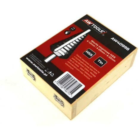 AWTOOLS HSS-TIN-STUFENBOHRER 3ER-SET / 4-12mm / 4-20mm / 4-32mm