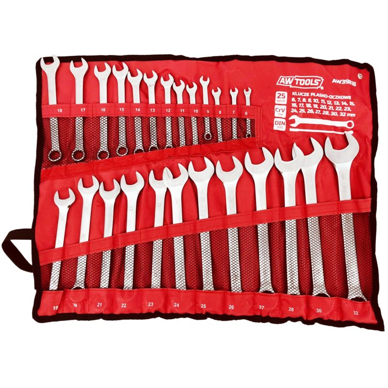 Awtools klucz komplet płasko-oczkowy