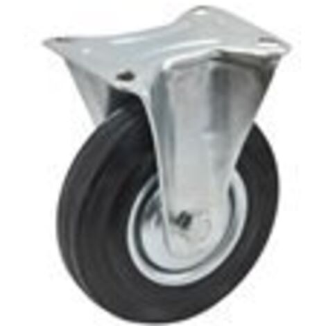 AWTOOLS KOŁO STAŁE Z CZARNĄ GUMĄ  125mm