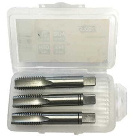 AWTOOLS M2 Maschio HSS M20x2.50 set di 3 pezzi BLACK LINE
