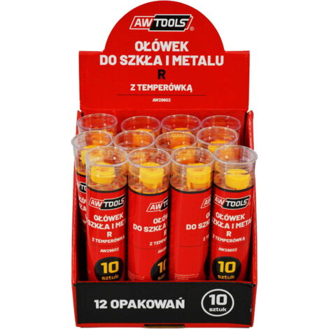 AWTOOLS MATITA PER VETRO E METALLO R GIALLO 10 PEZZI
