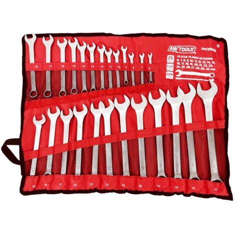 Awtools Modèle professionnel ensemble 25 clés argent